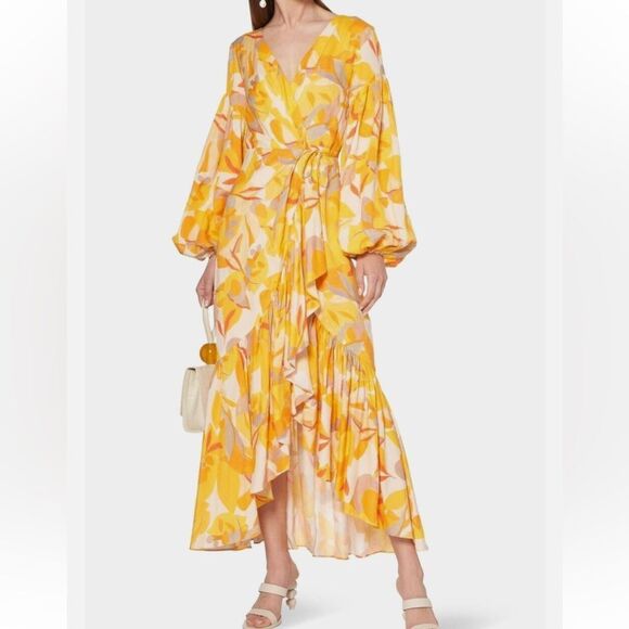 ACLER Gallion Floral Dress In Yellow 4 - Picture 7 of 8